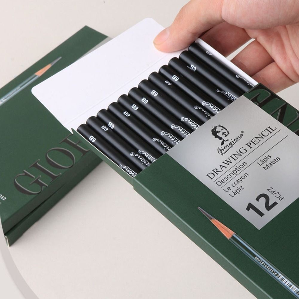 

2H HB 2B 3B Smooth Sketching Pencil Soft Painting Charcoal Pencil Black Art Supplies Drawing Pencil Set Details Processing