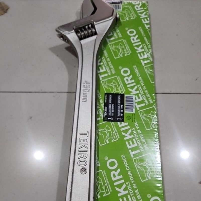 JAMIN MURAH KUNCI INGGRIS 18" TEKIRO ADJUSRABLE WRENCH TEKIRO 18 INCH KUNCI BACO TEKIRO UKURAN 450MM