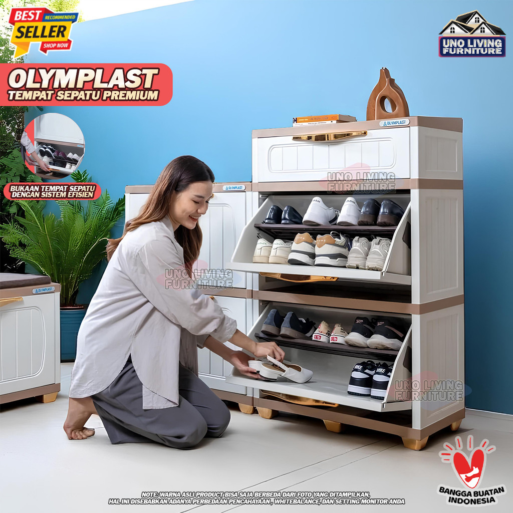 Rak Sepatu Shoe Rack Lemari Sepatu Rak Sepatu Susun Pintu Swing Lemari Sepatu Modern Olymplast SRO