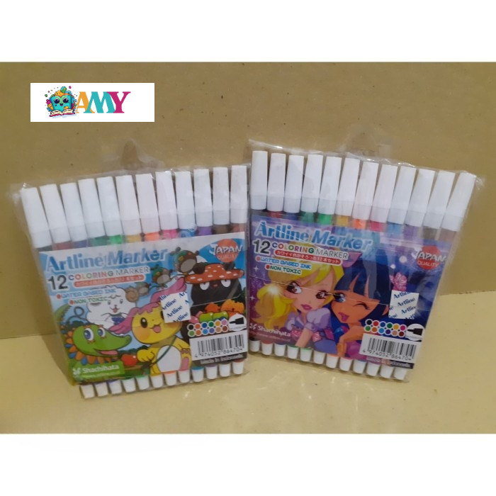 

ARTLINE SPIDOL KECIL NEW MARKER 12 W EK316 AMY STASIONARY