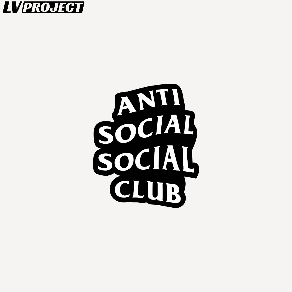 

Sticker Logo ASSC Vinyl Glossy Waterproof Stiker Anti Sosial Sosial Club Aestethic