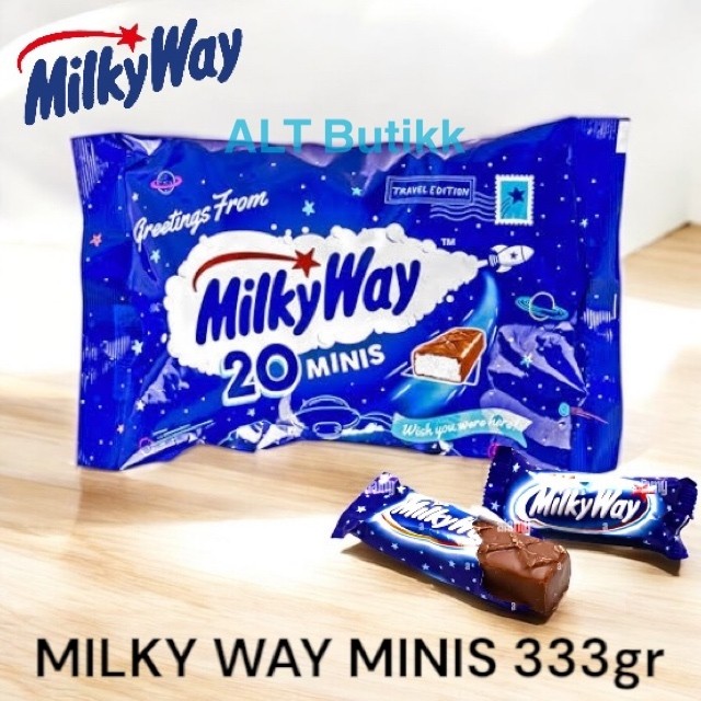 

MILKY WAY MINIS CHOCOLATE BAR 333 GR | COKLAT MILKYWAY TRAVEL EDITION terlaris