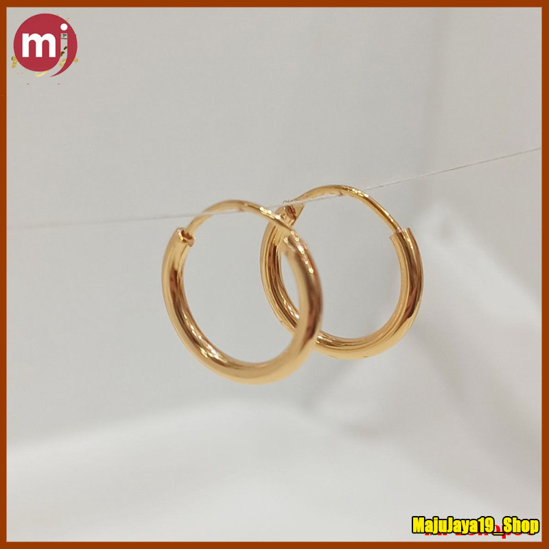 anting gipsi polos anak emas mudah 24k asli kadar 17,99 ada surat toko free dompet
