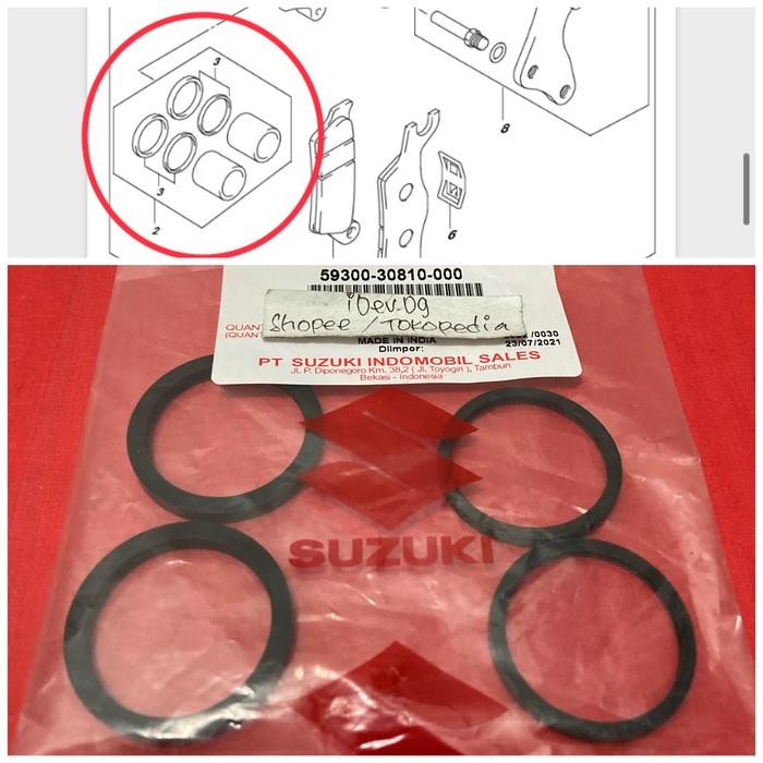 Seal Piston Set Sil Kaliper Depan Satria Fu Fi Injeksi ORI SGP