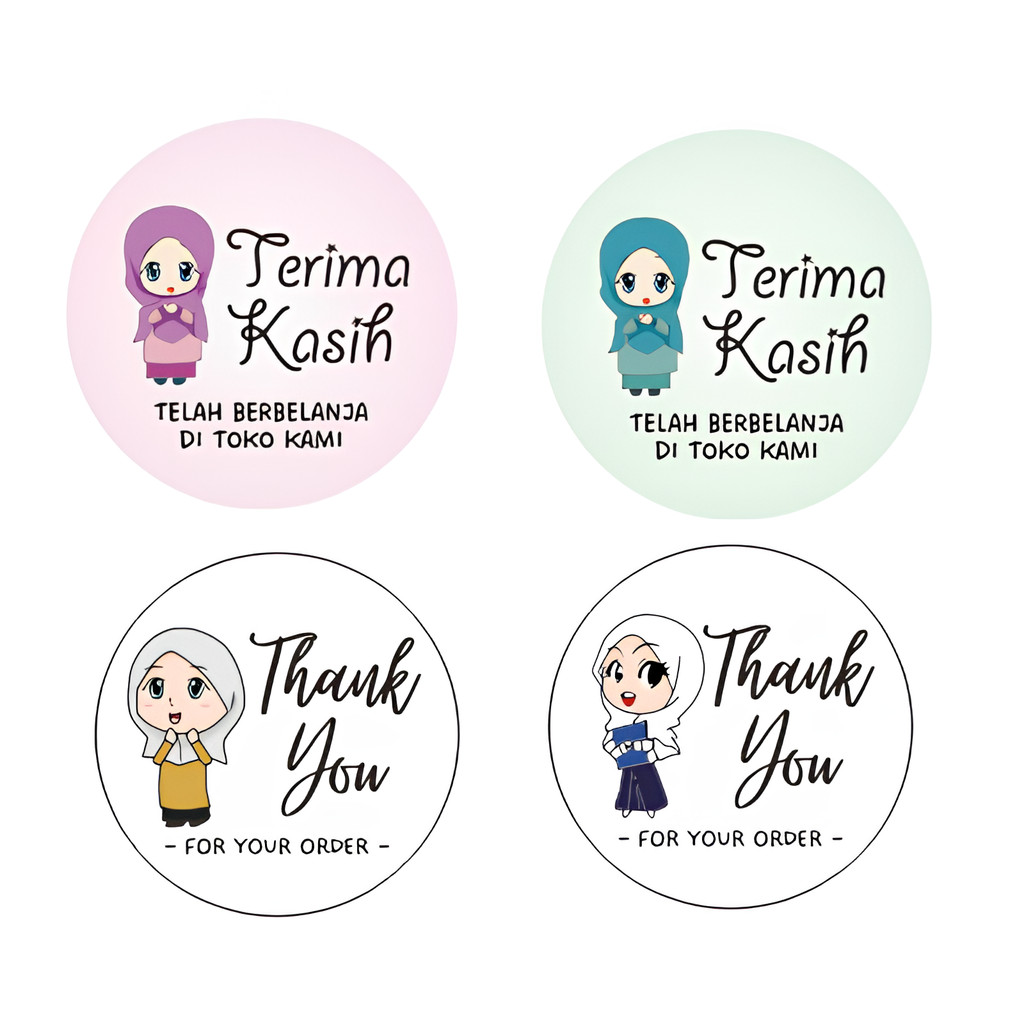 

COD Grosir Stiker Label Thank You Roll isi (500 Pcs) Terima Kasih / Stiker Label Colorfull - GS0251