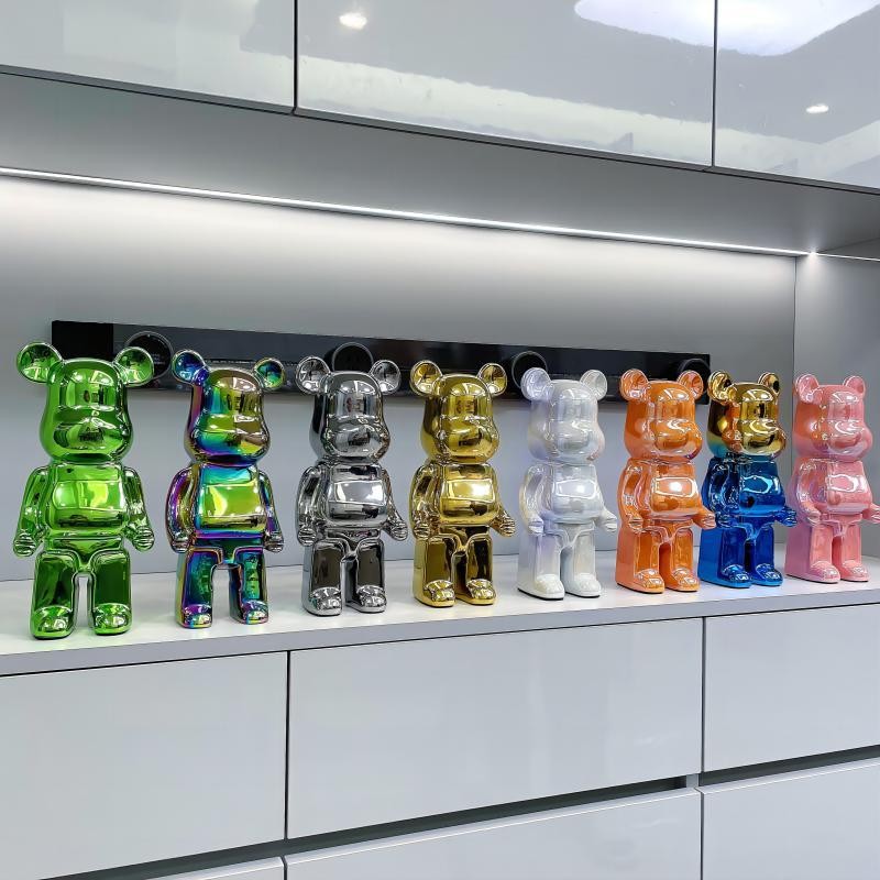 

Creative Bears Statue 400% Ceramics Violent Bear Sculptures Exquisite Figure Craft Office Desktop Ornaments Home Decoration