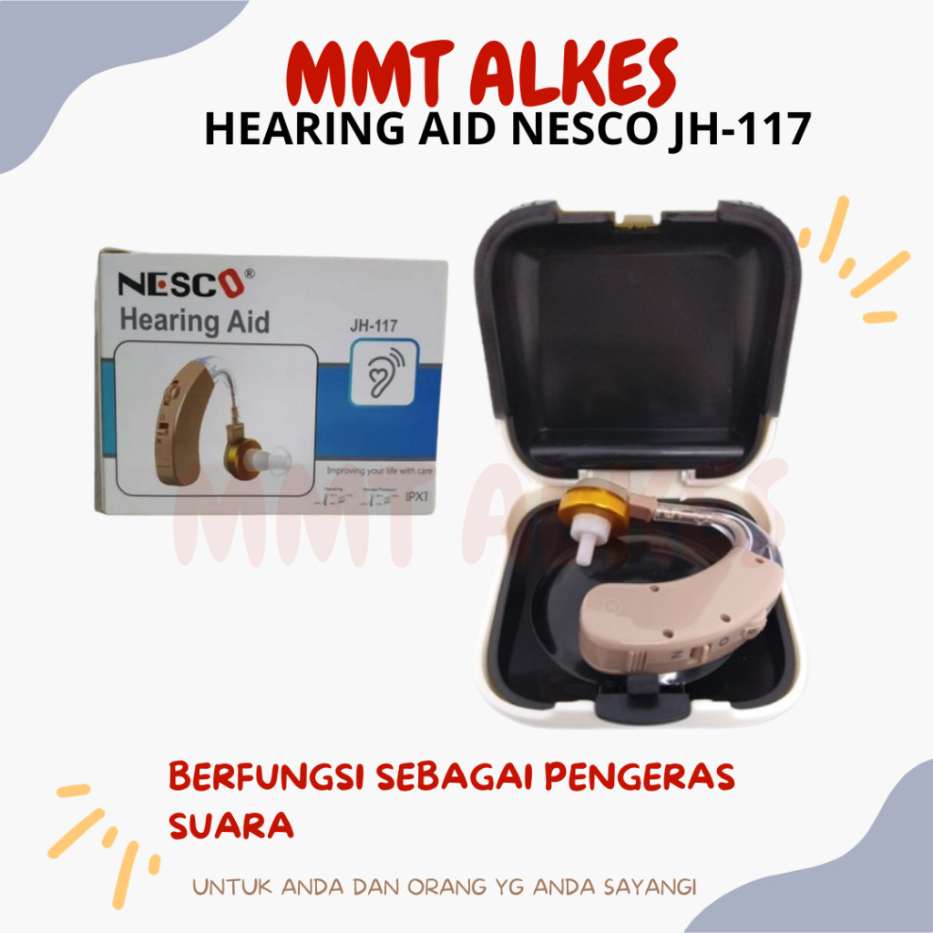 Alat Bantu Dengar Orang Tua Hearing Aids Kit Behind The Ear - Tuli Budek Tuna Rungu NESCO Hearing Ai