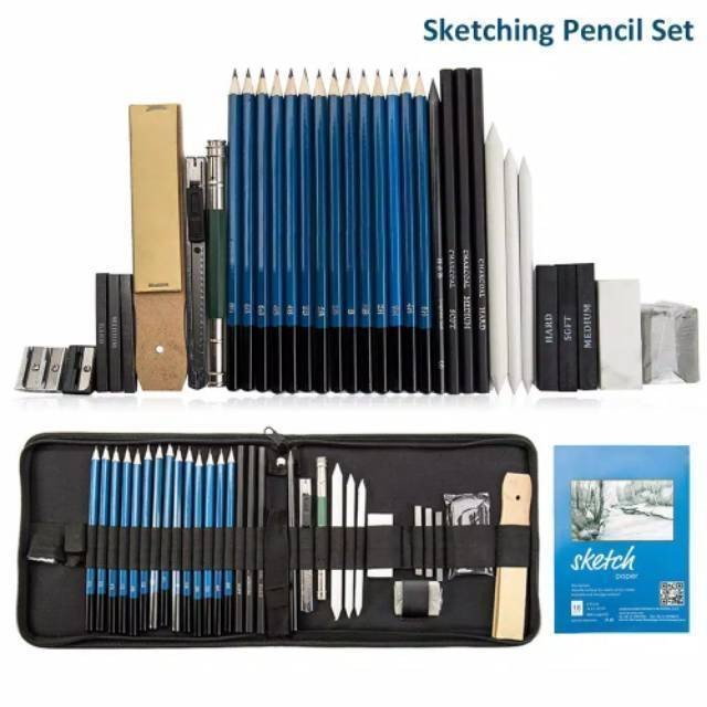 

36 Pcs Sketching Set Drawing Kit Tools Pensil Gambar Sketsa Art Manga