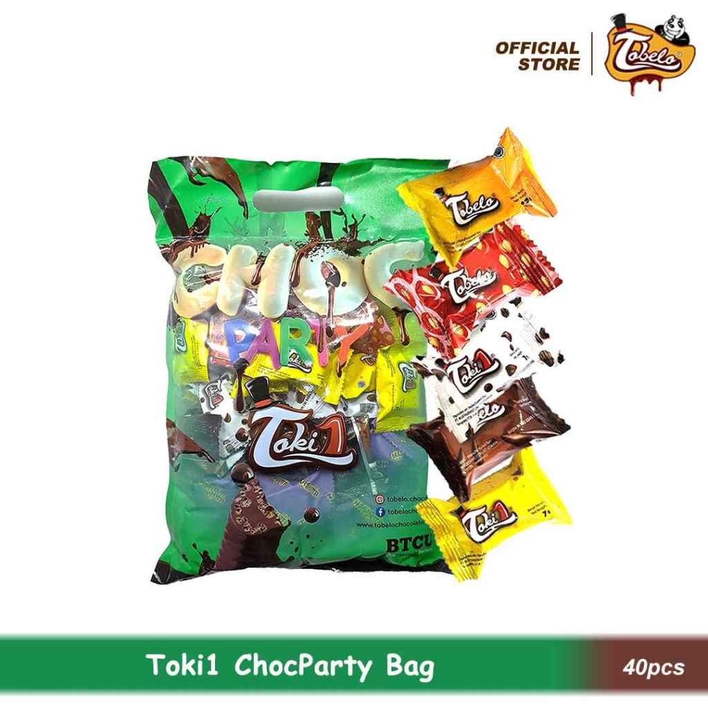 

Tobelo Chocparty Bag Isi 40 Pcs - Tobelo Chocparty 5 Varian Rasa Chocolate