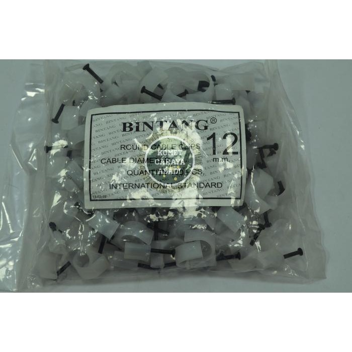 Klem Kabel Paku Beton / Clip Kabel / Paku Klem No 12mm 100