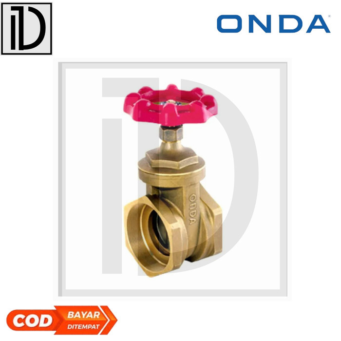 GATE VALVE ONDA STOP KRAN ONDA KUNINGAN 1/2" / STOP KRAN ONDA KUNINGAN  SETENGAH INCH