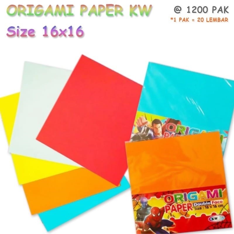 

RGT- 1 PC ORIGAMI KERTAS / KERTAS LIPAT / ORIGAMI WARNA 2 SISI