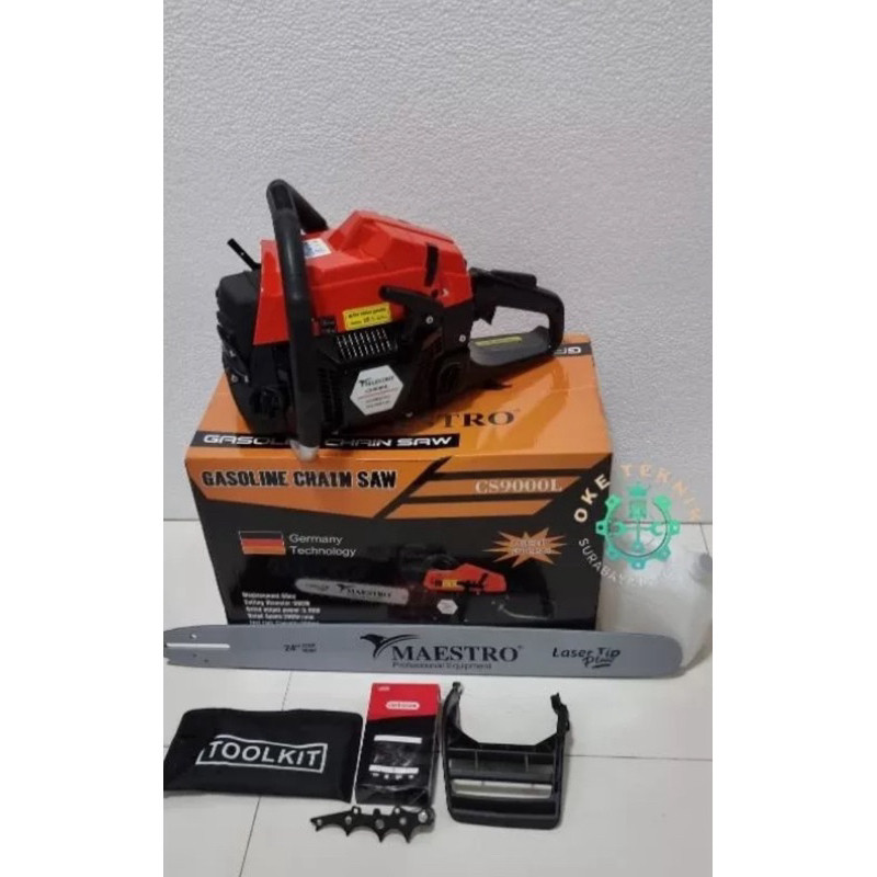 CHAINSAW MAESTRO CS9000L / Mesin gergaji Kayu MAESTRO CS 9000L Laser Tip 24"