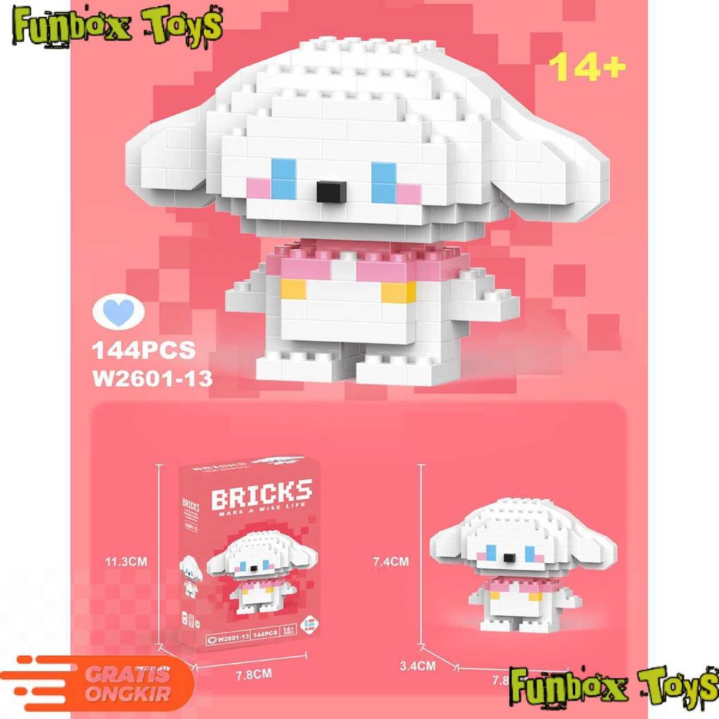 BRICKS Mainan Balok Susun Karakter Cinnamoroll LEGO Figure 144 PCS - W2601-13
