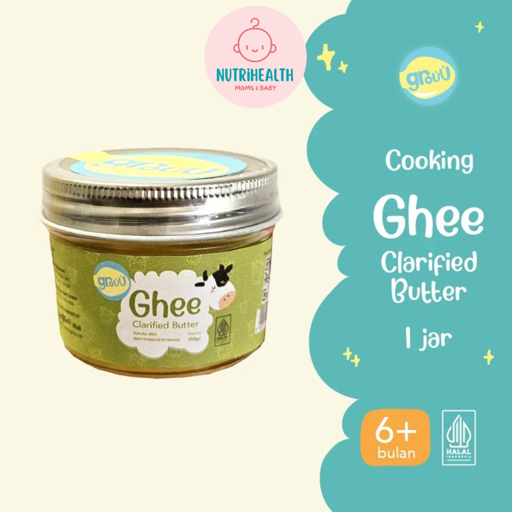 

Grouu Grassfed Ghee Butter Mentega rendah laktosa BB Booster MPASI Bayi Anak NO MSG