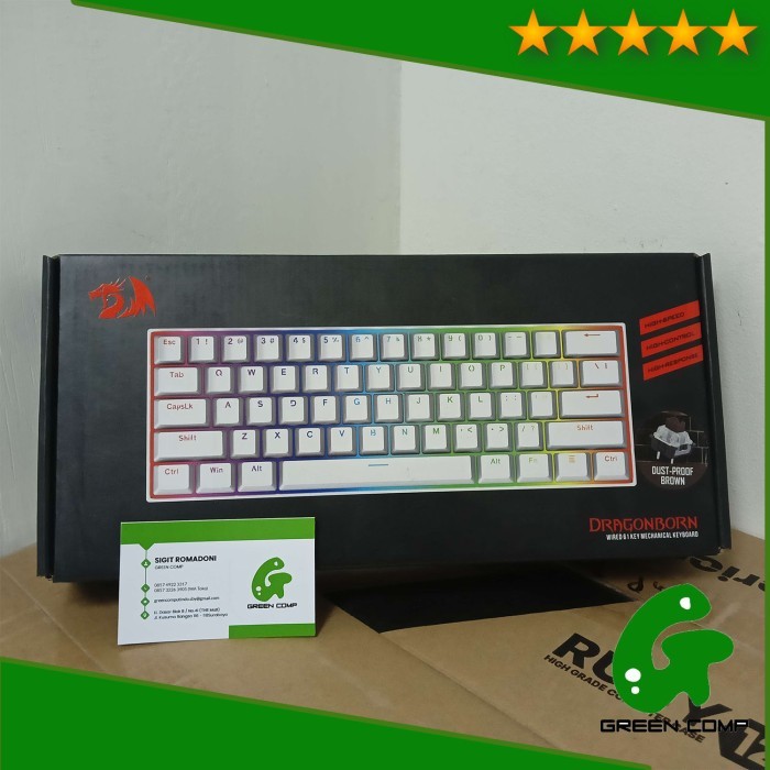 KEYBOARD GAMING REDRAGON DRAGONBORN K630W-RGB WHITE