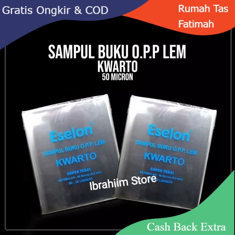 

Promo SAMPUL BUKU OPP KUARTO 50 MICRON / SAMPUL BUKU TULIS 1 PAK By Rumah Tas Fatimah