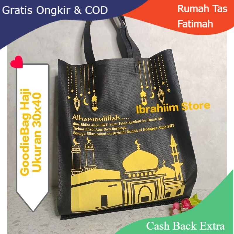 

Promo (Isi 12 pcs) Goodie Bag Oleh oleh Haji dan Umroh / Tas Oleh Oleh Haji dan Umroh Ukuran 30x40 / Tas Souvenir Haji dan Umroh By Rumah Tas Fatimah
