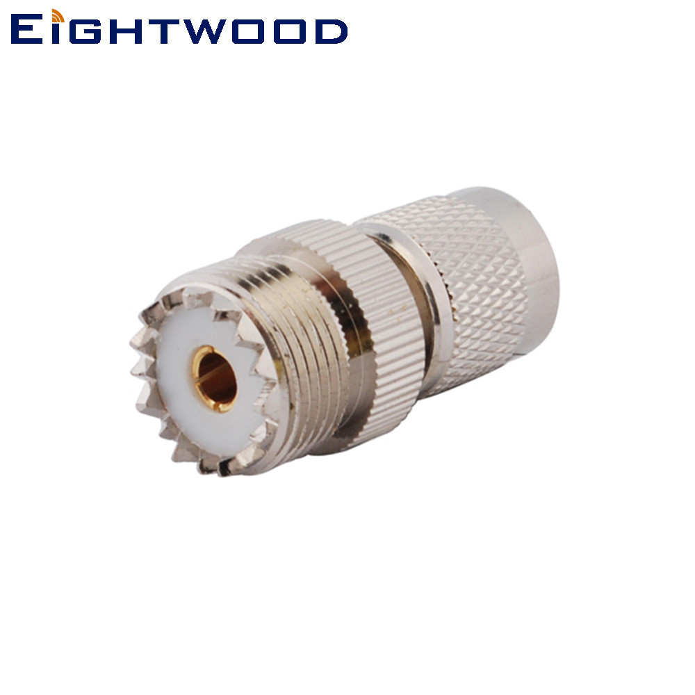 Eightwood 5PCS TNC to UHF SO-239 Car Radio Antenna Aerial Coaxial Adapter TNC Plug to UHF SO-239 Jac