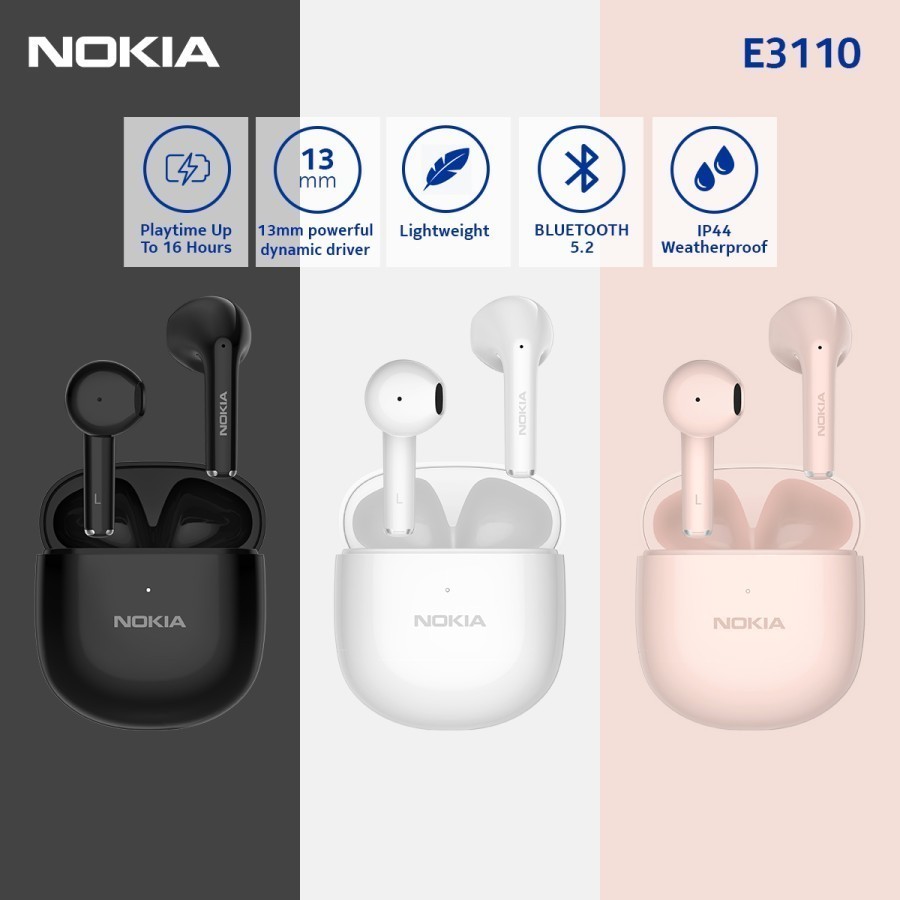 Earphone Nokia  / TWS Nokia E3110 True Wireless Earbuds Bluetooth Garansi 1 Tahun