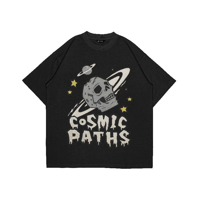[Promo & Barang Ready] WRLDSTUDIOS_ T-Shirt COSMIC PATHS 20s | Ada sidik jari | katun | pria dan wan