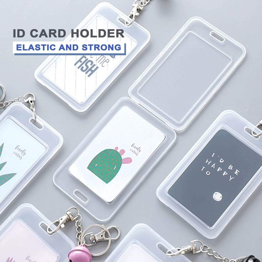 

Name Tag ID Card Frame Casing Box Tempat ID Card Holder Transparan Dua Sisi