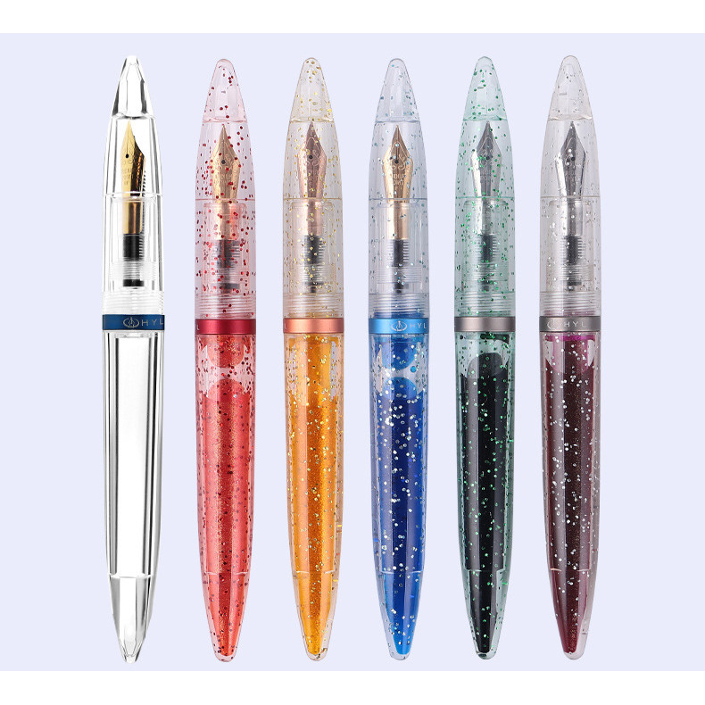 

Transparent Clear Eyedropper Fountain Pen EF/F Nib High Capacity Inking Pens for School Writing Office Supplies Stationery