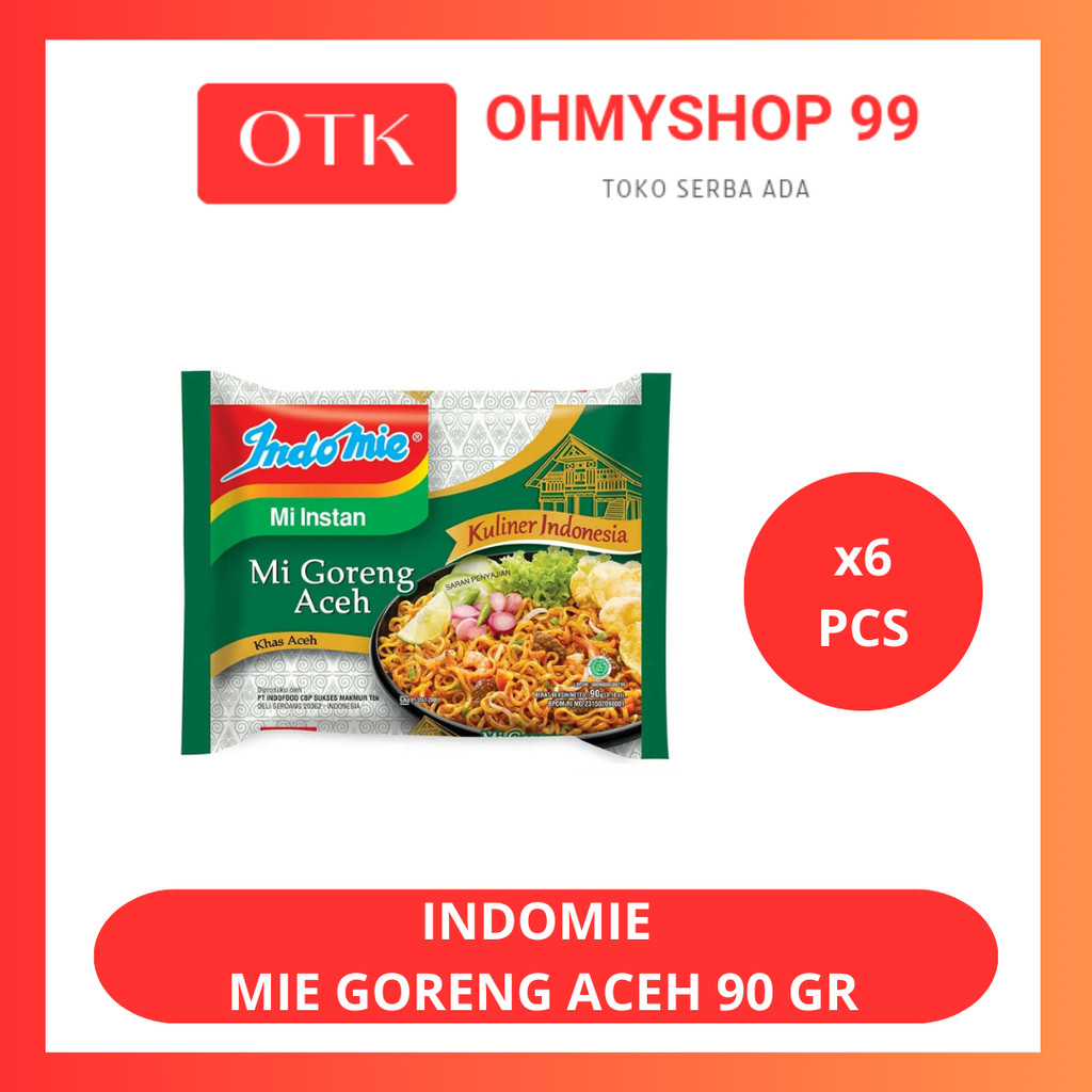 

Indomie Goreng Aceh 6x90gr