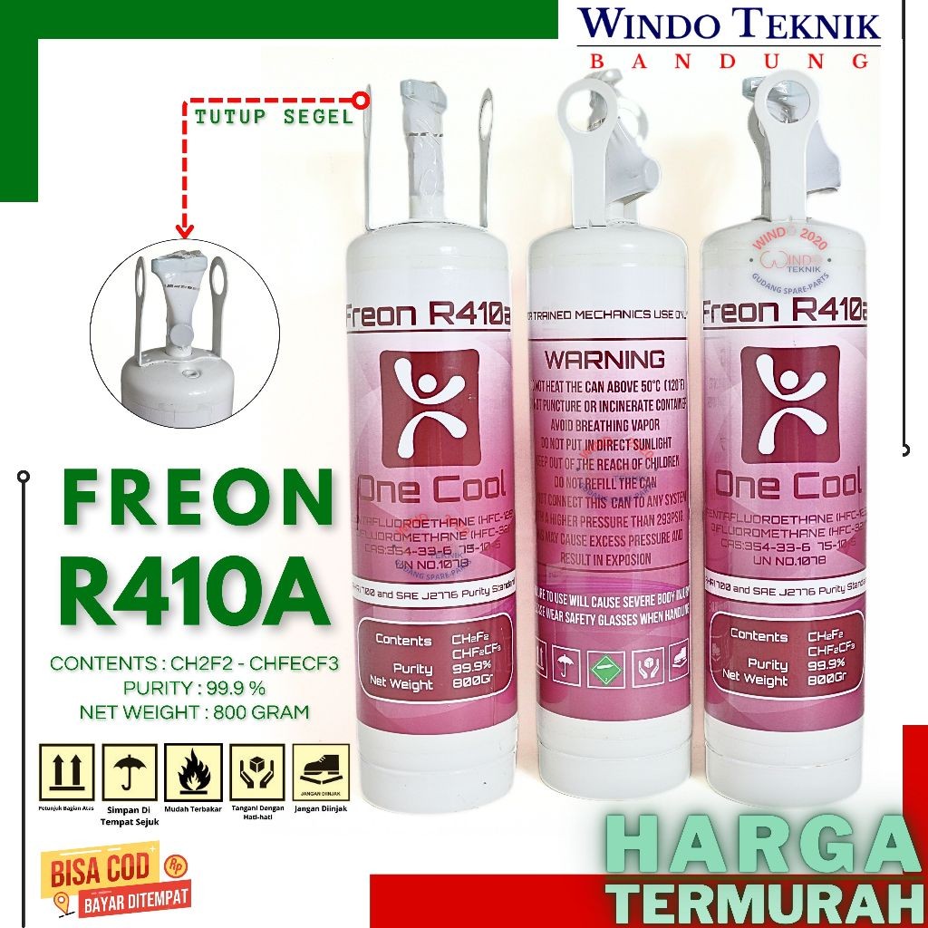 FREON R410A | PREON R 410A JINCOOL KEMASAN KALENG 800GRM | PREON AC R410 KALENG / R410A  JINCOOL 800