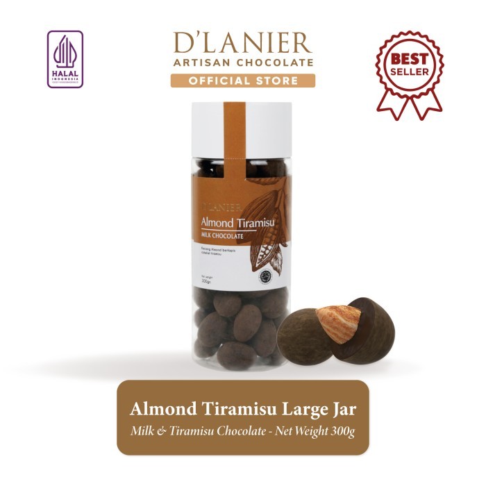 

D'Lanier Almond Tiramisu with Milk Chocolate - 300 gr (Large Jar)