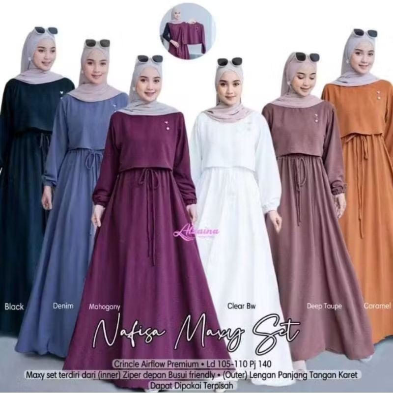 [HOT NEW] GAMIS ZAFINAH TRENDY / ANDIN DRESS RIA RICISS MAXY GAMIS RIA RICIS TERBARU 2025 DRESS WANI