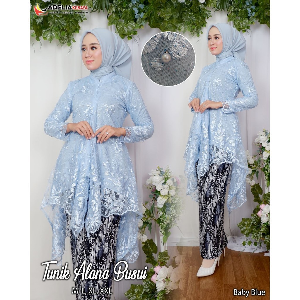 Misca Kebaya - Set Kebaya Tunik Tille Busui Shanghai Baju Kondangan Wanita Kekinian