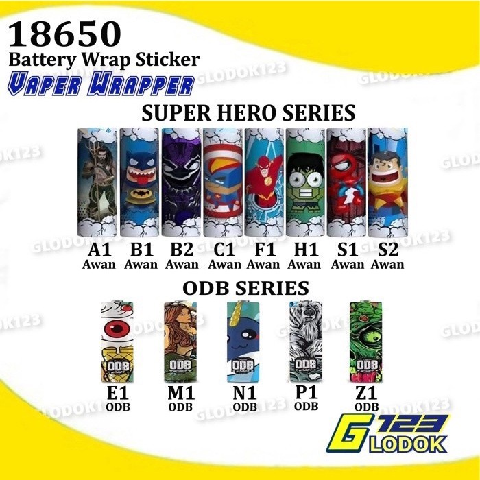 18650 Battery Wrap Sleeve PVC Plastik Cover Baterai Batere Batre ODB