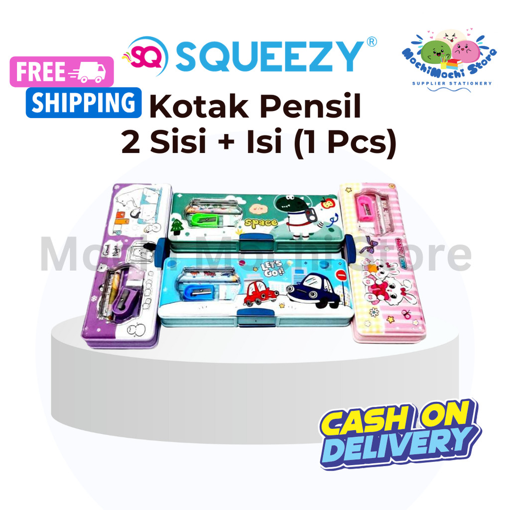 

Kotak Pensil 2 Sisi + Isi CC-7819 | Pencil Case + Free (Pensil, Penghapus, Penggaris dan Serutan) | Tempat Pensil | Kotak Pensil Magnet Karakter Tutup Magnet | CC-7819