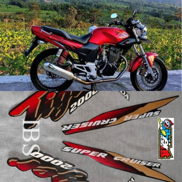 TIGER HITAM 2000 STRIPING STANDAR HONDA POLET