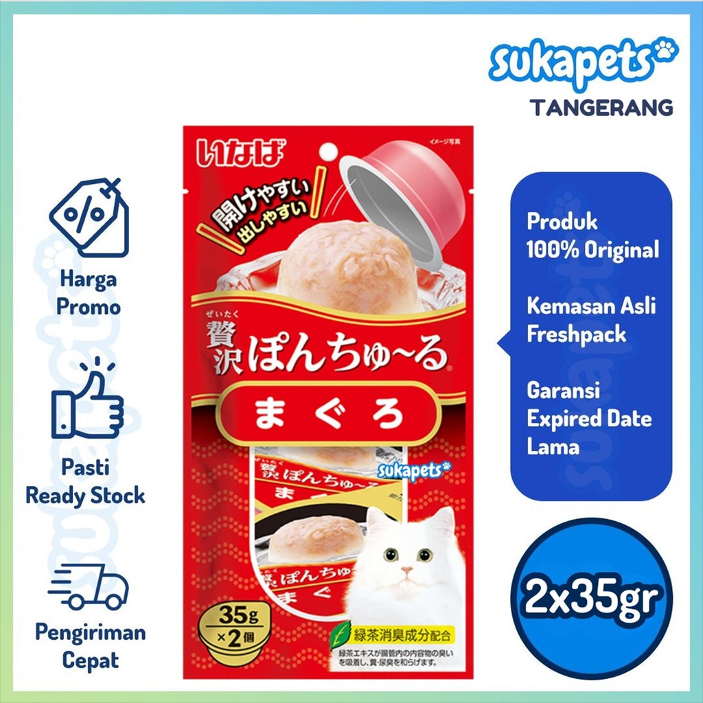 Ciao Inaba Pon Churu Tuna Snack Kucing 2x35gr
