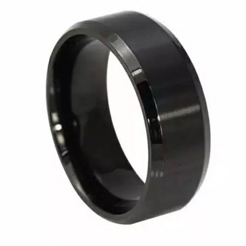 4s Grosir Solo || CINCIN TITANIUM HITAM POLOS VARIASI DOVE ANTI KARAT&LUNTUR COCOK UNTUK PRIA&WANITA