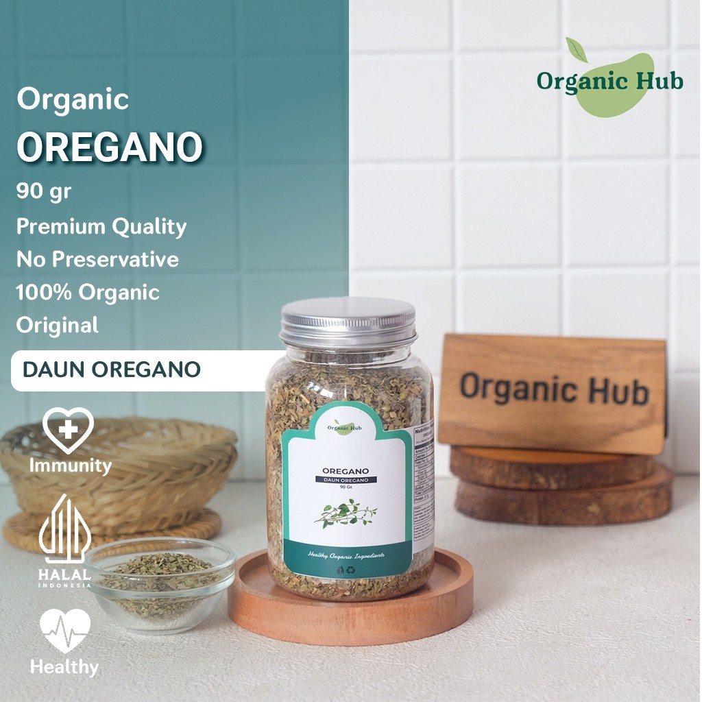 

Organic Hub Oregano Pure Daun Origano Kering Rempah Bumbu Dapur Premium 90 gr