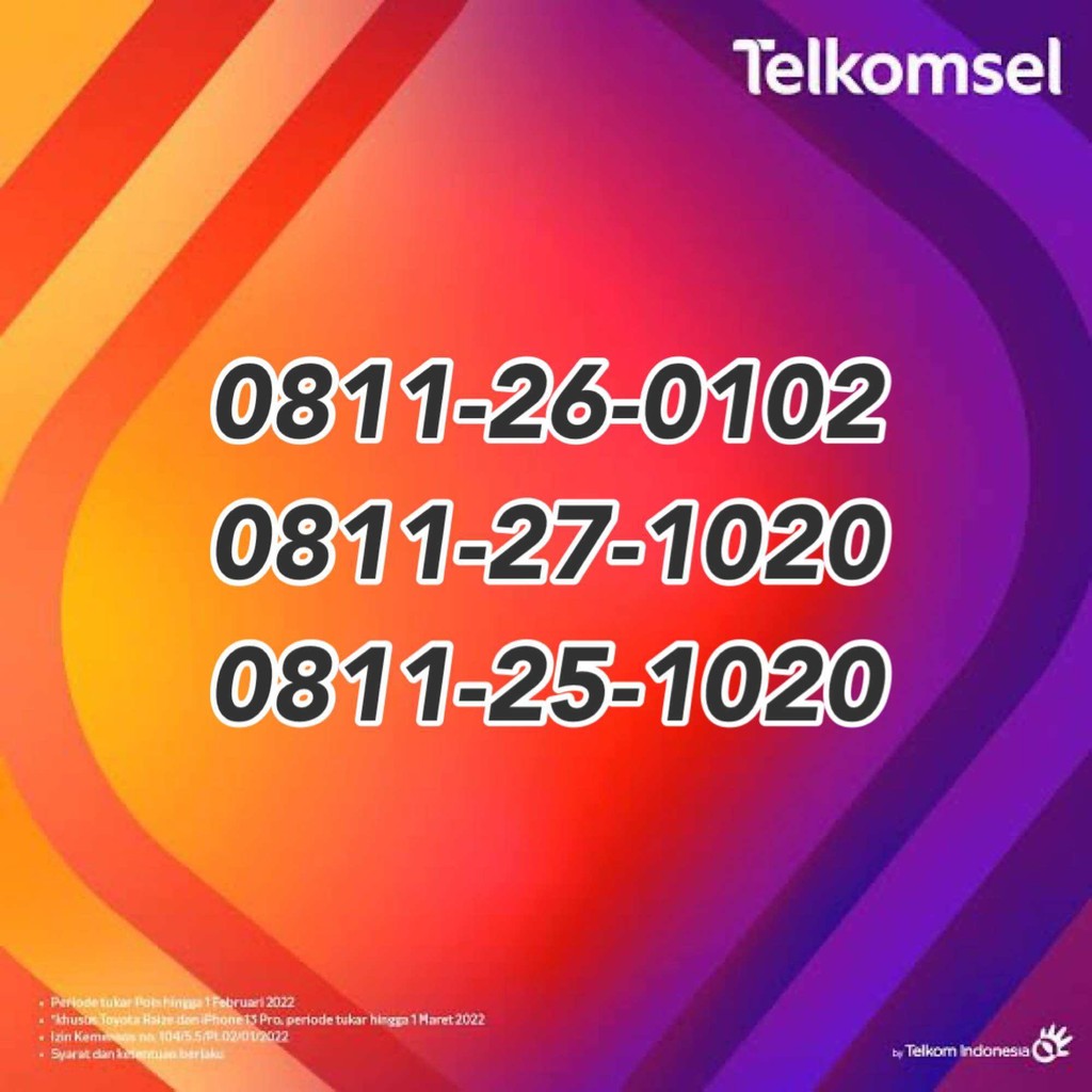 NOMOR CANTIK SERI TANGGAL LAHIR /KARTU  HALO TELKOMSEL