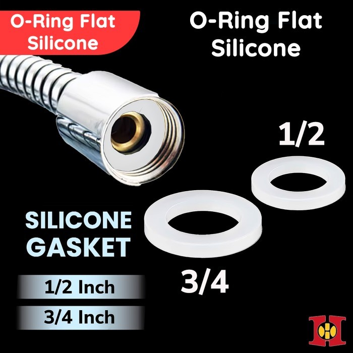 Karet O Ring Seal Datar Drat Luar 1/2 3/4 Inch Grommet Cincin Filter Washer Keran Pipa Selang Shower