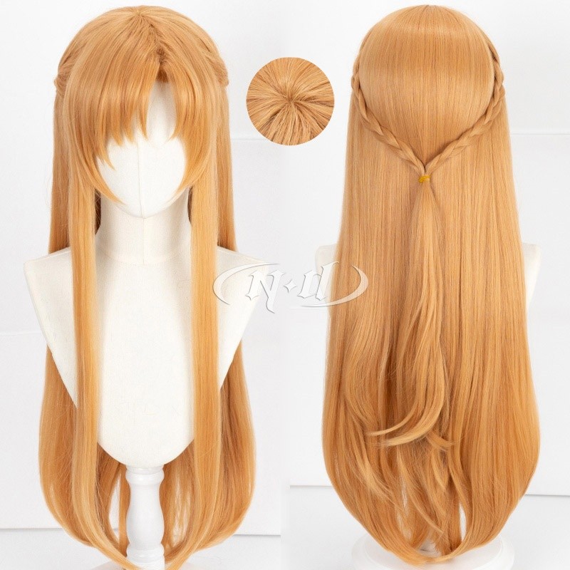 ND Yuuki Asuna Cosplay Wig Anime Sword Art Online Cosplay Long Chestnut Hair for Costume Theme Party