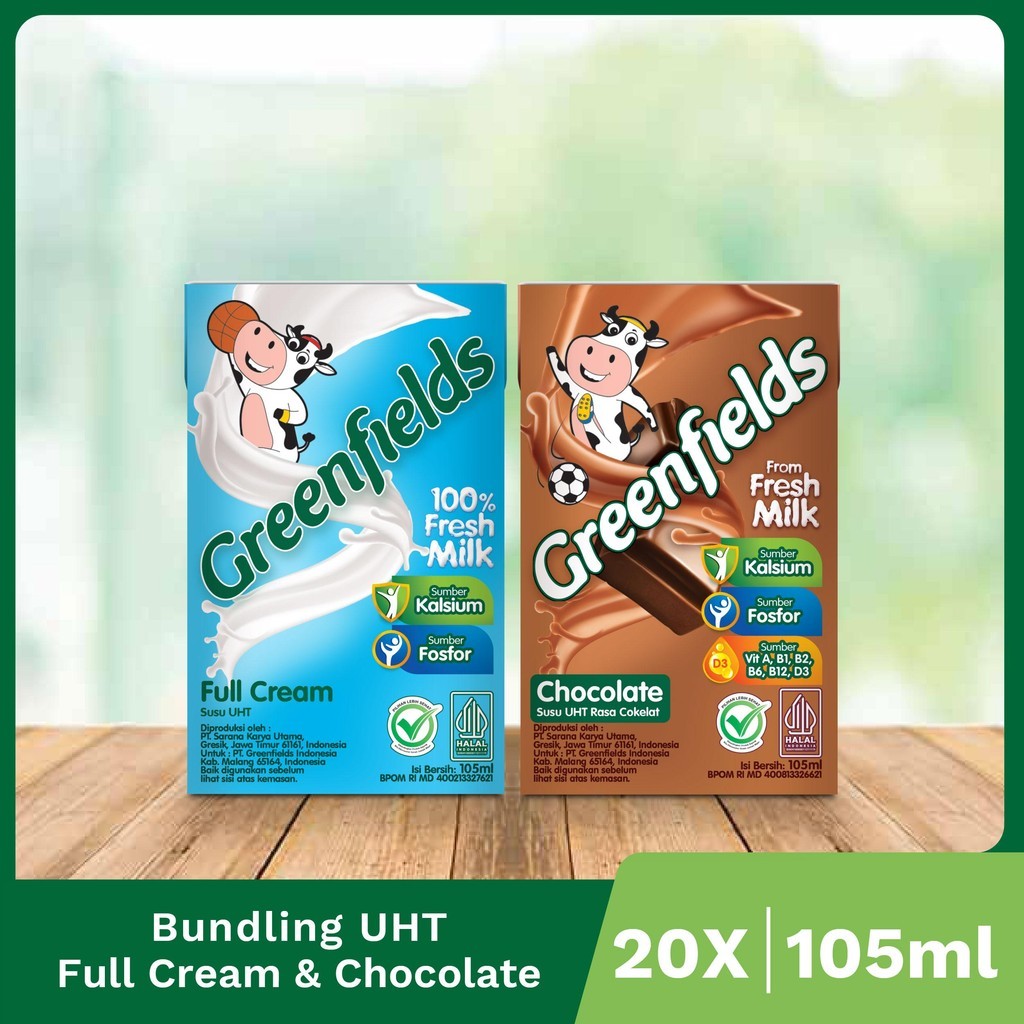 

Susu Greenfields UHT Full Cream & Chocolate 105ml x 20Pcs