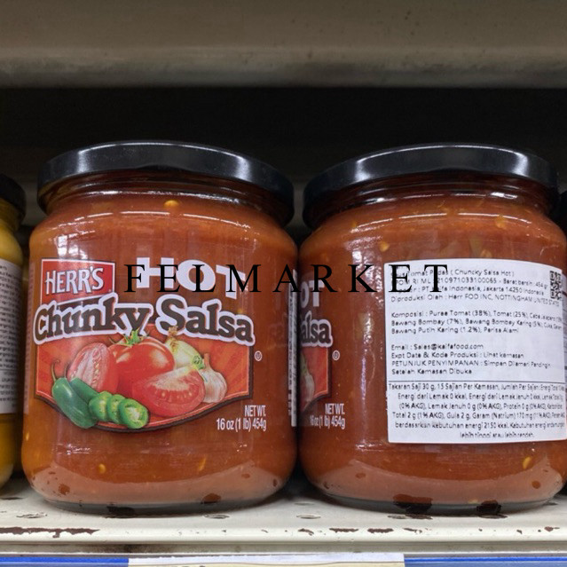 

Herrs Hot Chunky Salsa / Saus Tomat Pedas / 454 gr