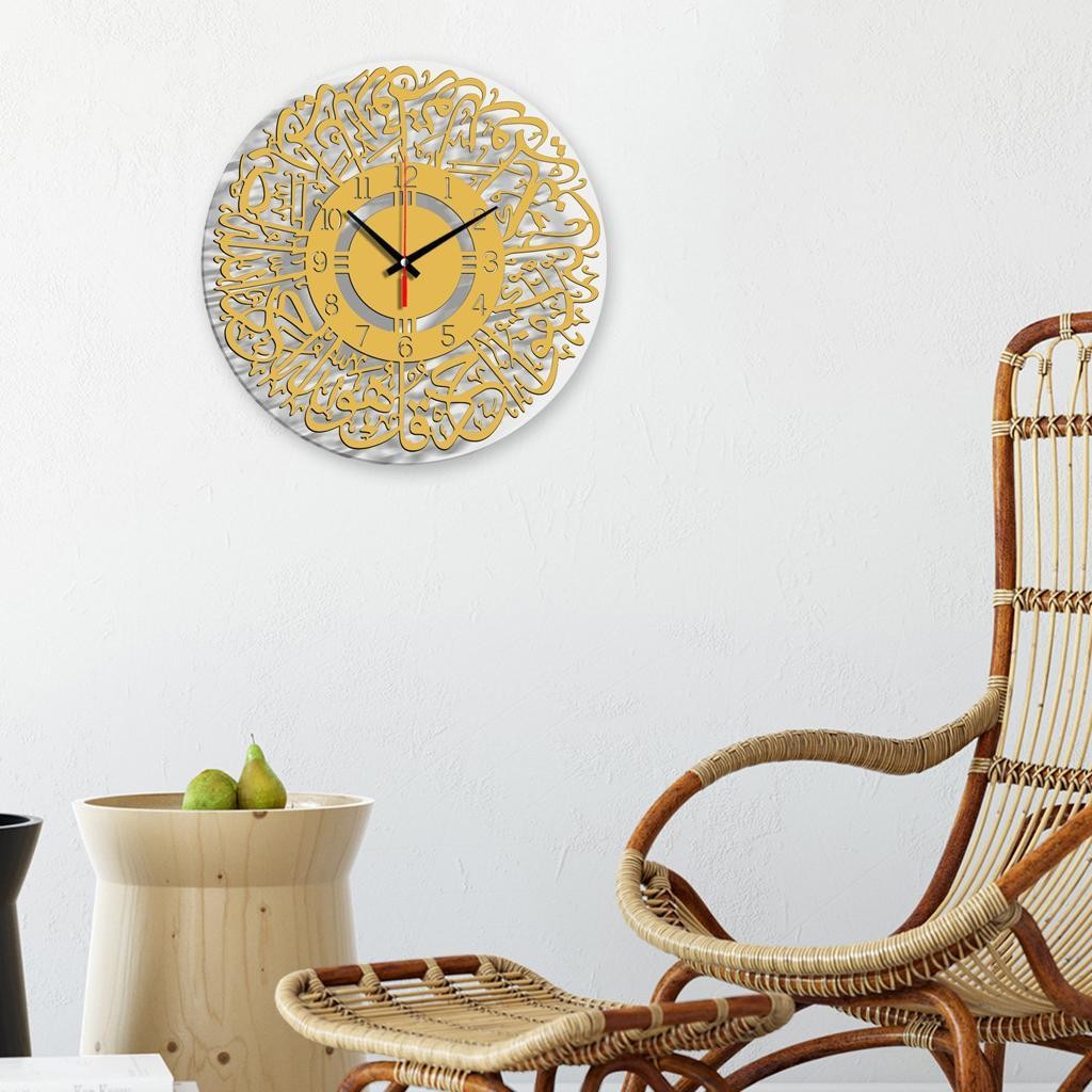 HIASAN JAM MINIMALIS JAM DINDING SURAH AL IKHLAS / JAM DINDING KALIGRAFI ACRYLIC / HIASAN JAM DINDIN