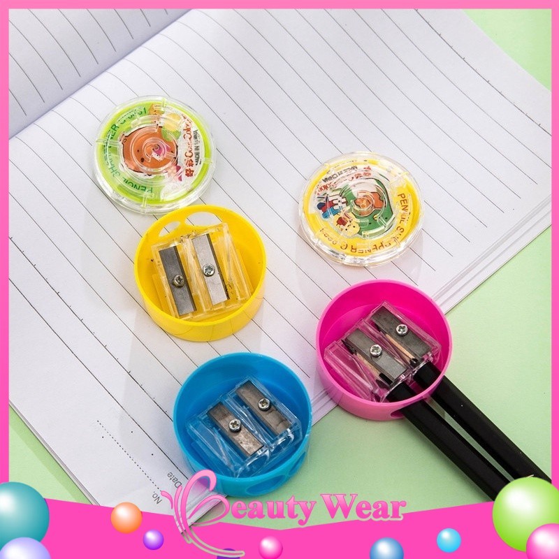 

2 In 1 Rautan Serutan Sharpener Bulat Pastel Color Rautan ℬ 753