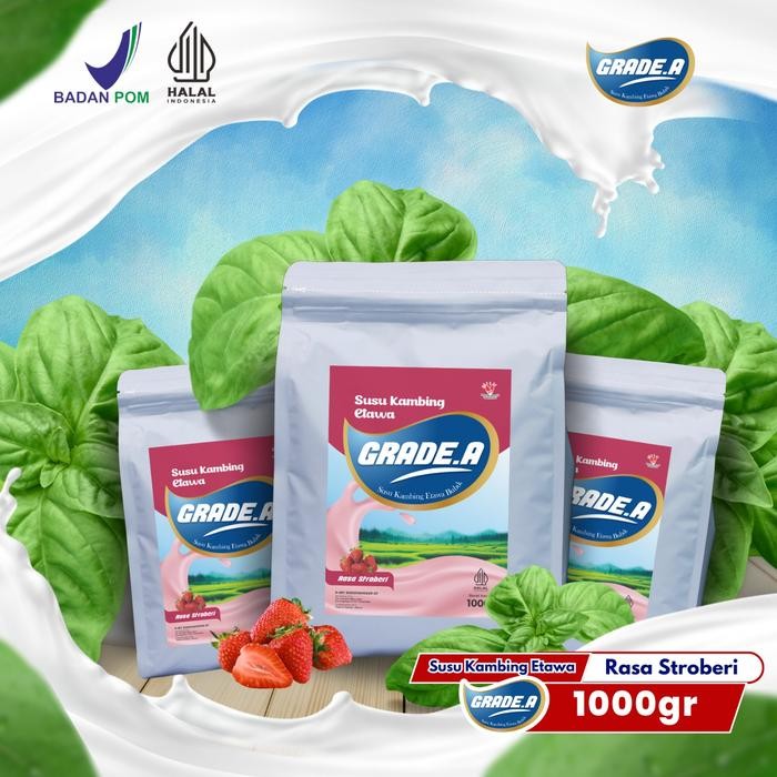 

[Best Seller] SUSU KAMBING ETAWA GRADE A1 1000gr / 1KG Asli ALL VARIAN BPOM - STROBERI 1KG
