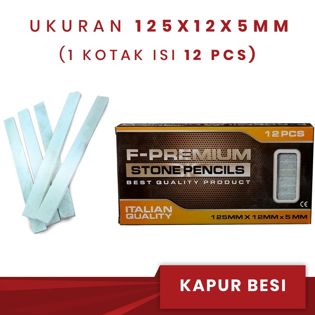 

KAPUR BESI / STONE PENCIL / KAPUR BESI ISI 12 PCS / KAPUR BESI FERRARI F-PREMIUM