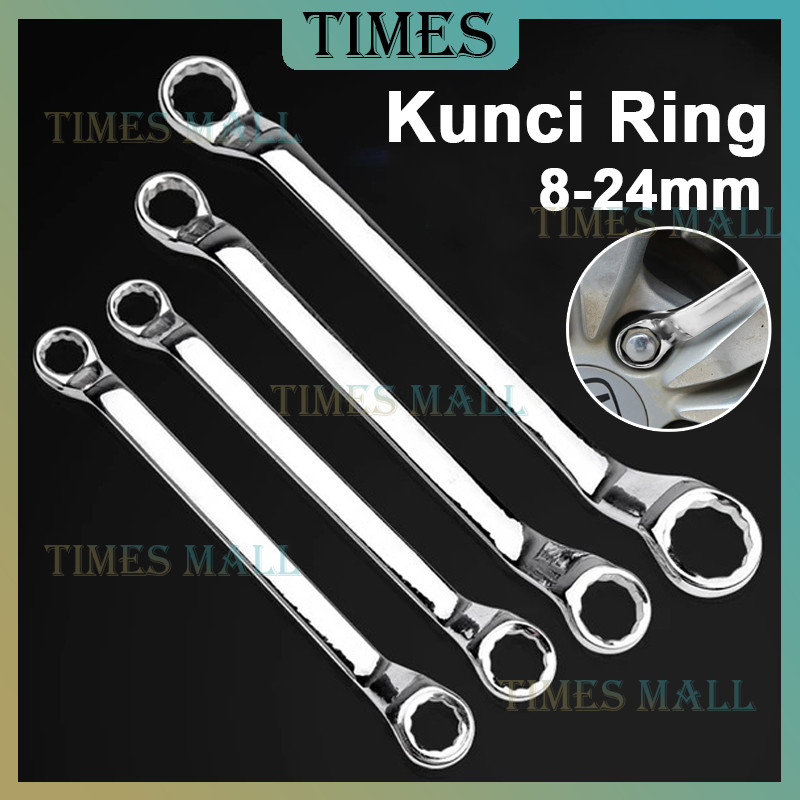 Double Ring Kunci Ring Pas 8-24mm/Kunci Ring Set Lengkap / Kunci Double Head