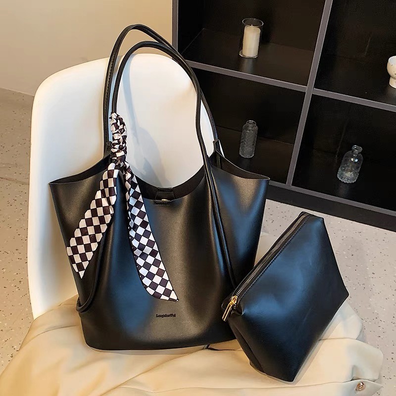 Lynka - Tas Tote Wanita PU Premium 2in1 Elvina Import Fashion Kekinian
