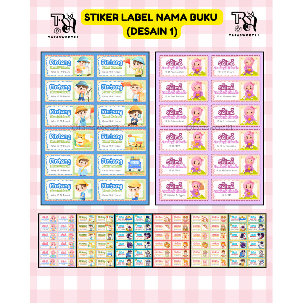 

(TR21) D1 ISI 12 /PACK Sticker Label Buku - Stiker mapel - stiker buku sekolah - stiker mata pelajaran